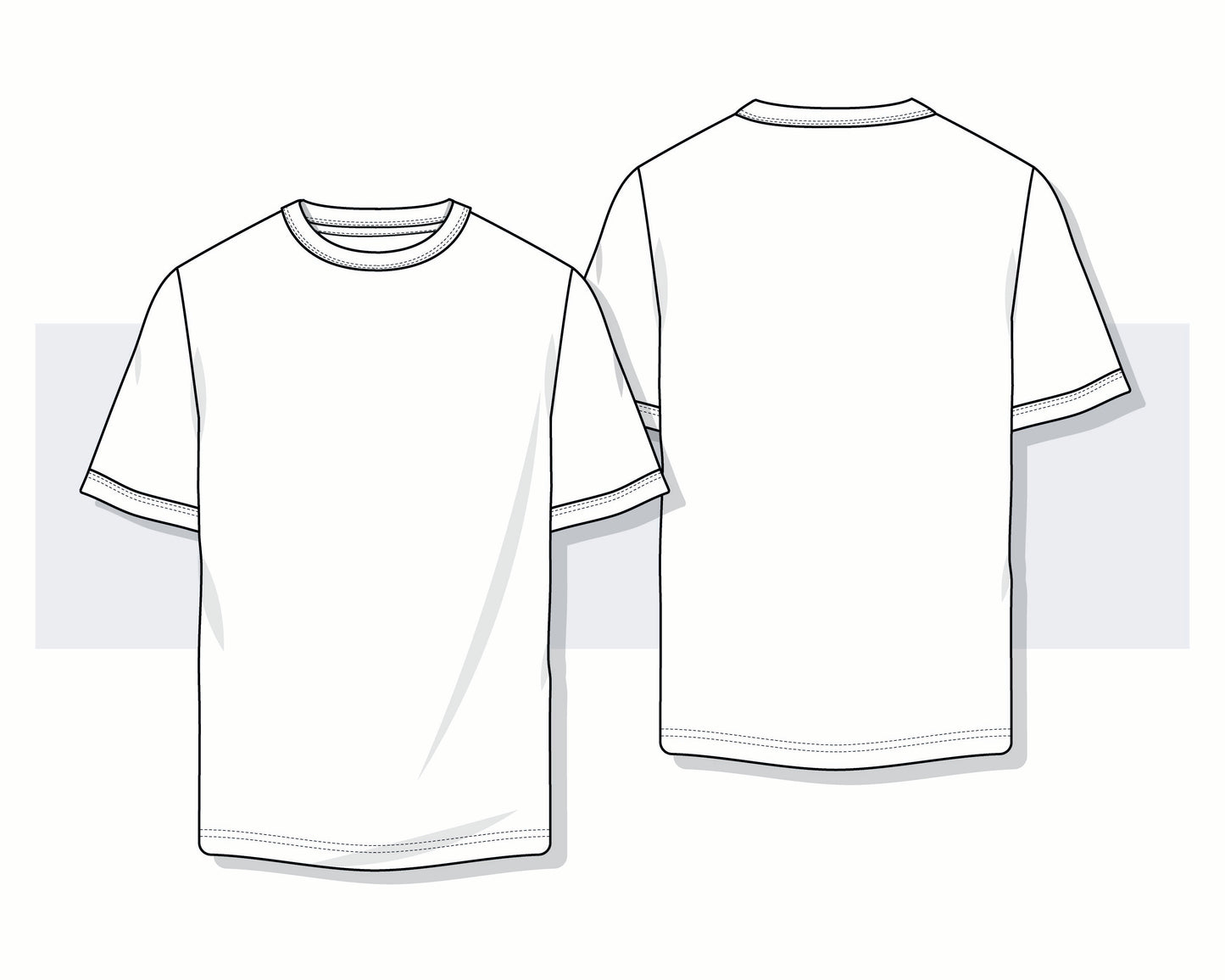 Men’s Loose Fit T-Shirt Vector Template