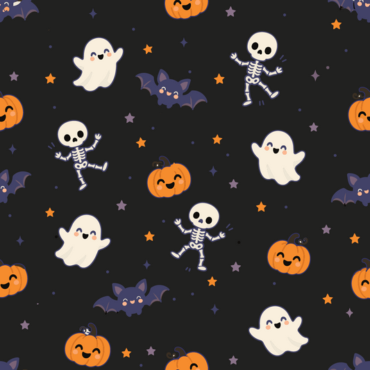 Cute Halloween Elements Print Pattern Design