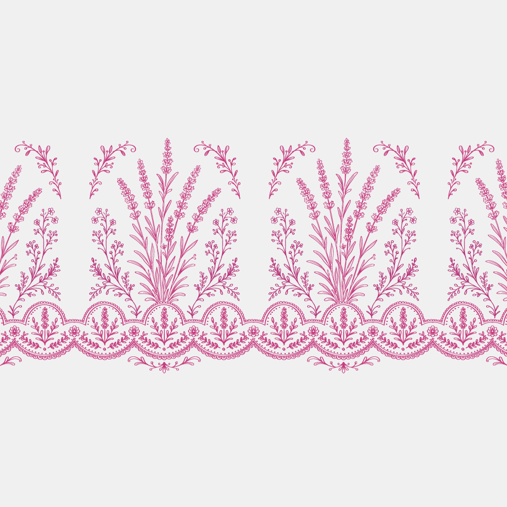 Elegant Botanical Lace Border Vector design