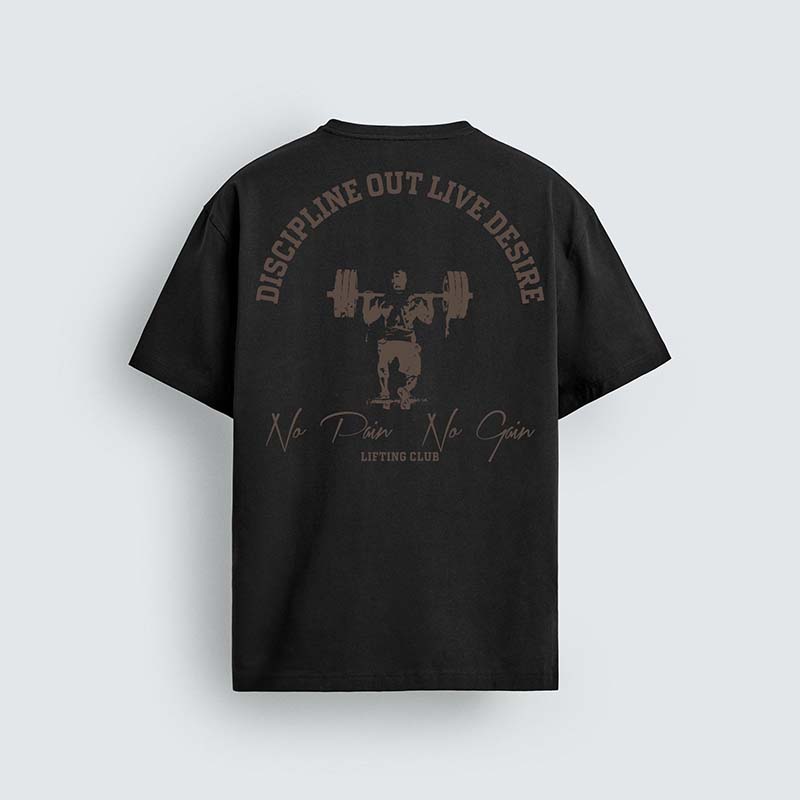 No Pain No Gain Lifting Club T-Shirt Design – Gym Motivational Graphic