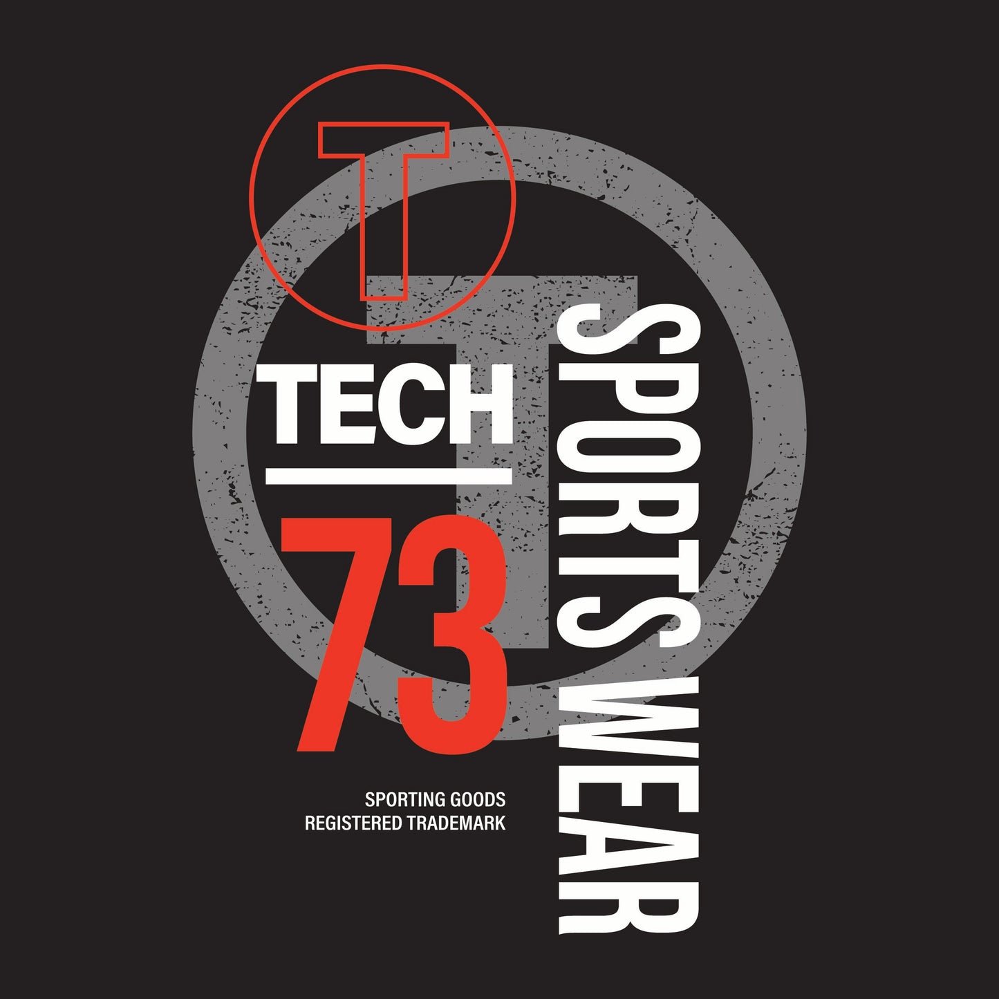 Tech Sports – Abstract Typography Design Vector for Men's T-shirt
