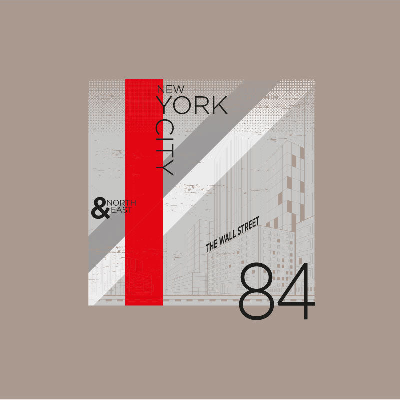 NYC Wallstreet Men T-Shirt Print Graphic Design