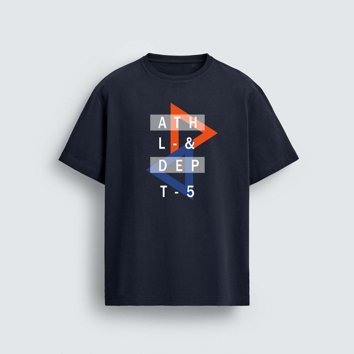 ATHL Department Typography T-Shirt Print – Abstract Geometric Streetwear Vector
