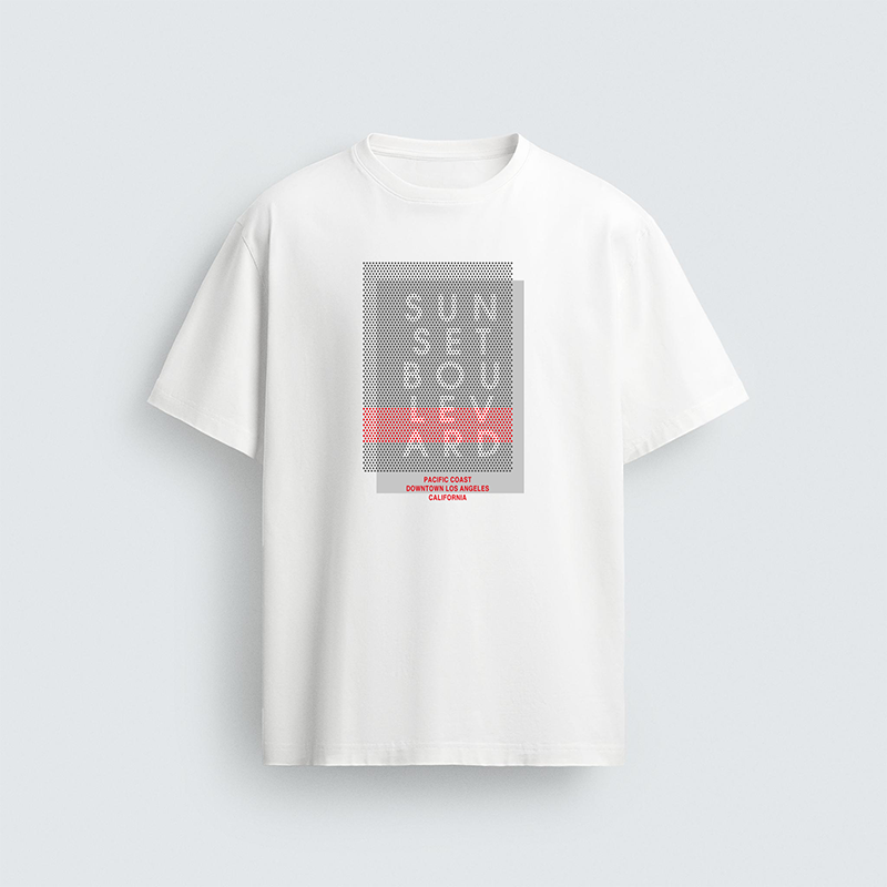 Sunset Boulevard Dots Graphic Tee for Men