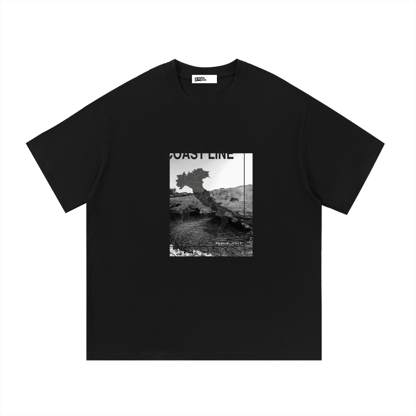 Travel Aesthetic T-shirt,Monochrome Graphic Tee,Men's Streetwear,Essential Cotton Shirt