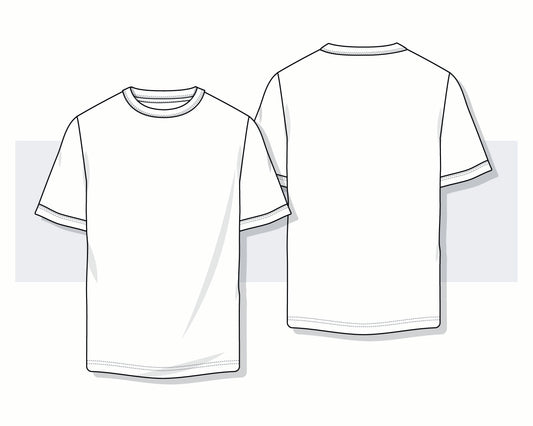 Men’s Loose Fit T-Shirt Vector Template
