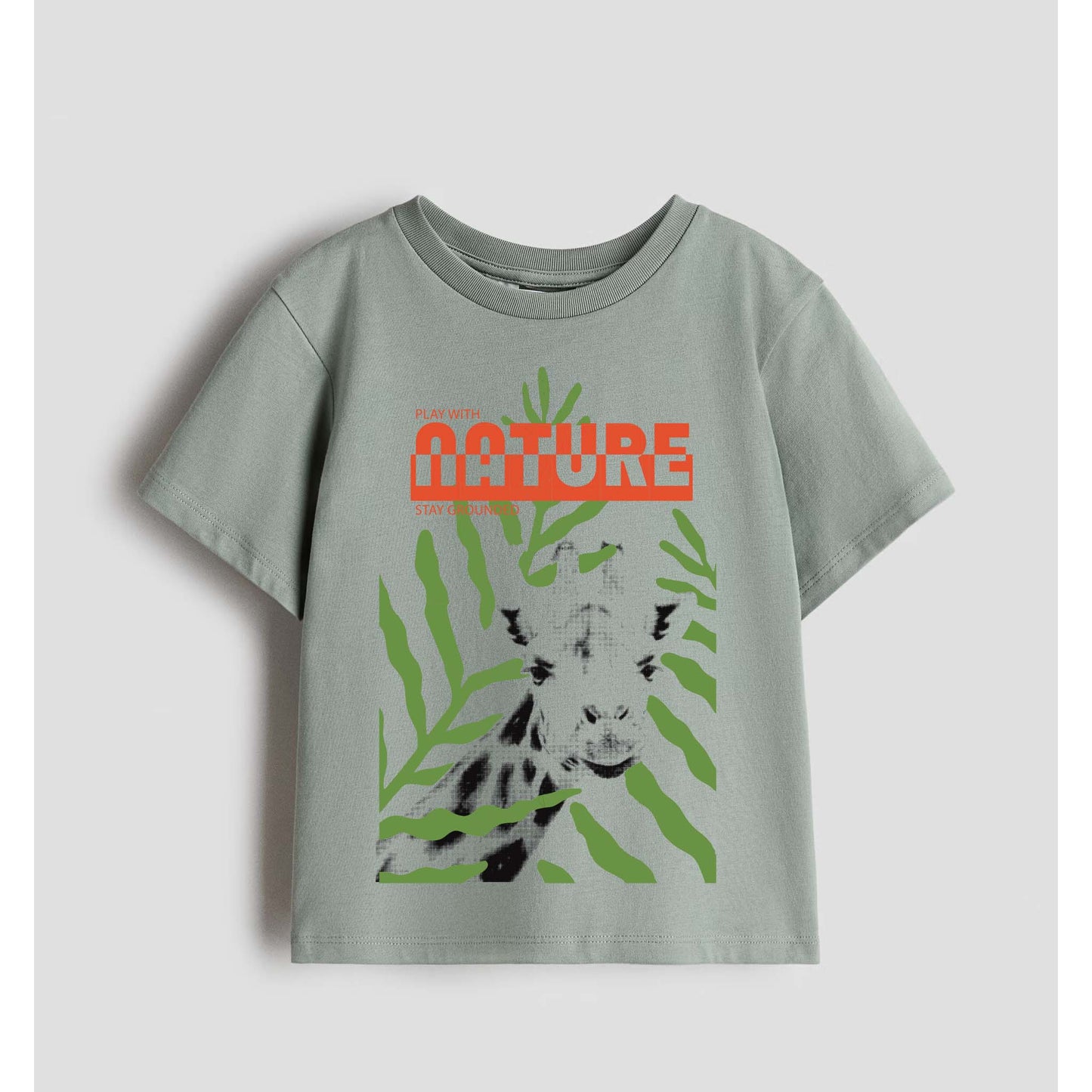 Retro Safari Wild Life Graphic - Vector for Toddlers & Boys' T shirts