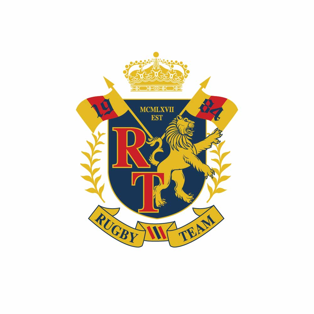 Vintage Rugby Team Heraldic Crest Vector – Polo Embroidery Badge Artwork