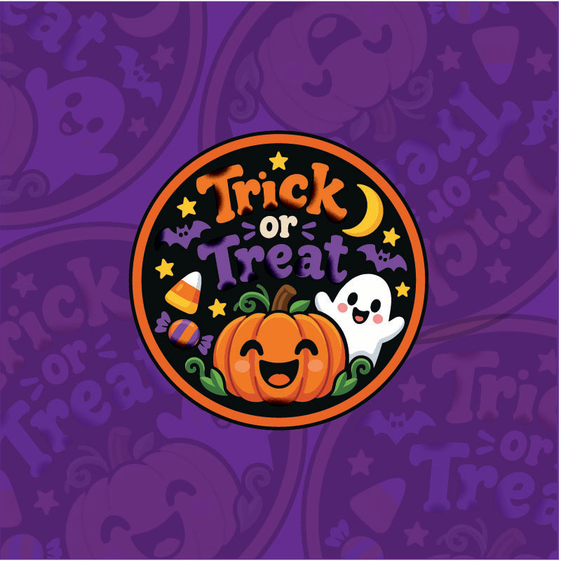 Halloween Trick or treat Cute Patch Embroidery Artwork Design