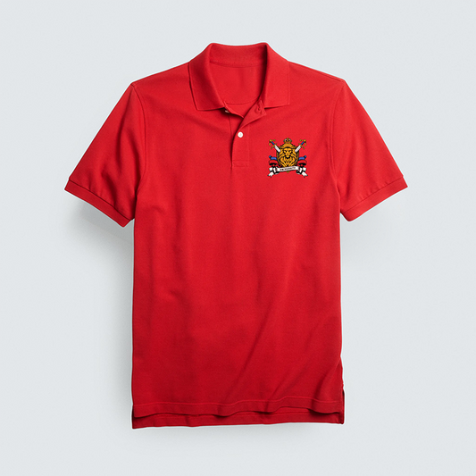 Royal Lion University Crest Polo Embroidery Design for Men