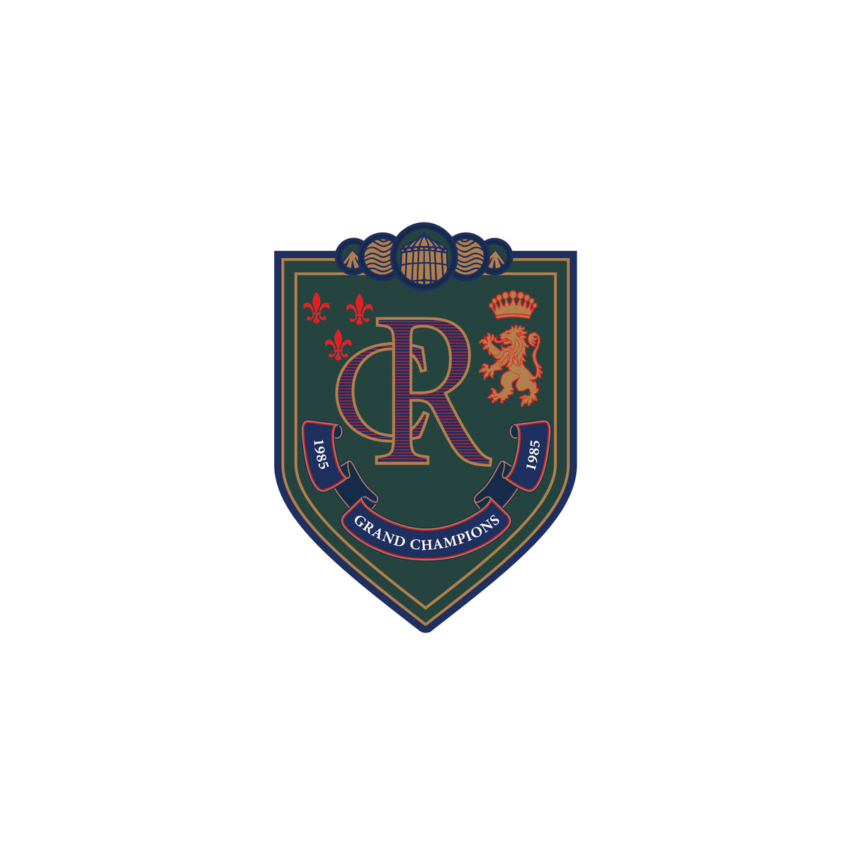 CR Initial Heraldic Embroider Design Badge Men Artwork
