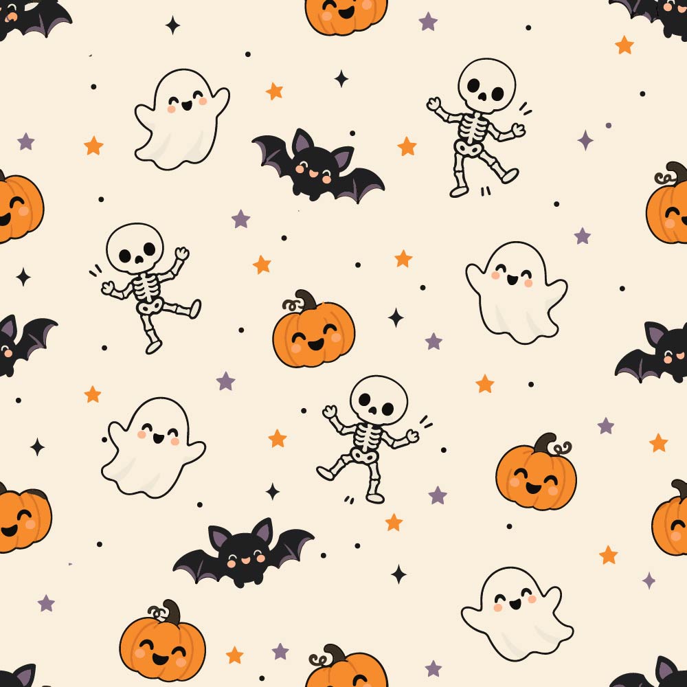 Cute Halloween Elements Print Pattern Design