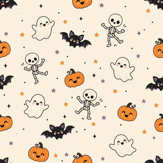Cute Halloween Elements Print Pattern Design