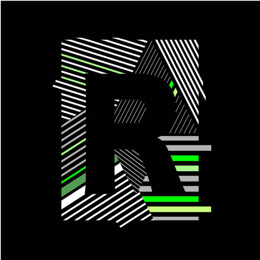 Conceptual Grid" Abstract Geometric Graphic – Vector for Men’s Apparel