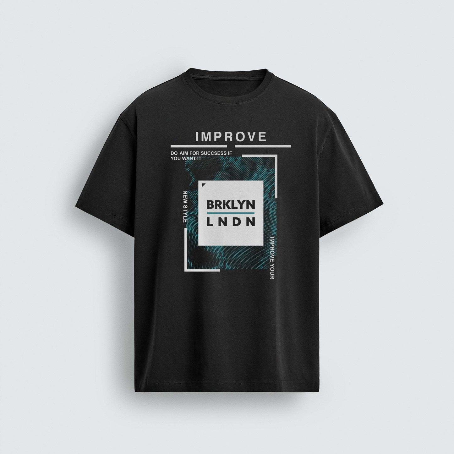 BRKLYN LNDN Halftone Vector Artwork for Men's Graphic T-shirt