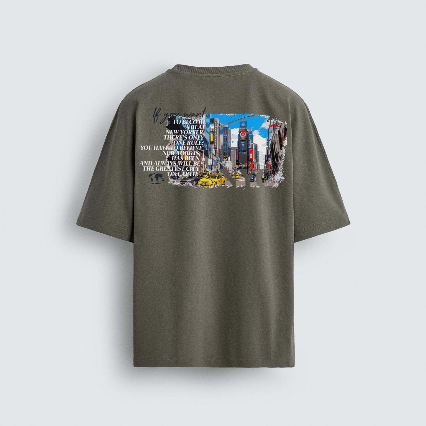 Front & Back Print NYC Streetwear Artwork Design for Men's T-shirt