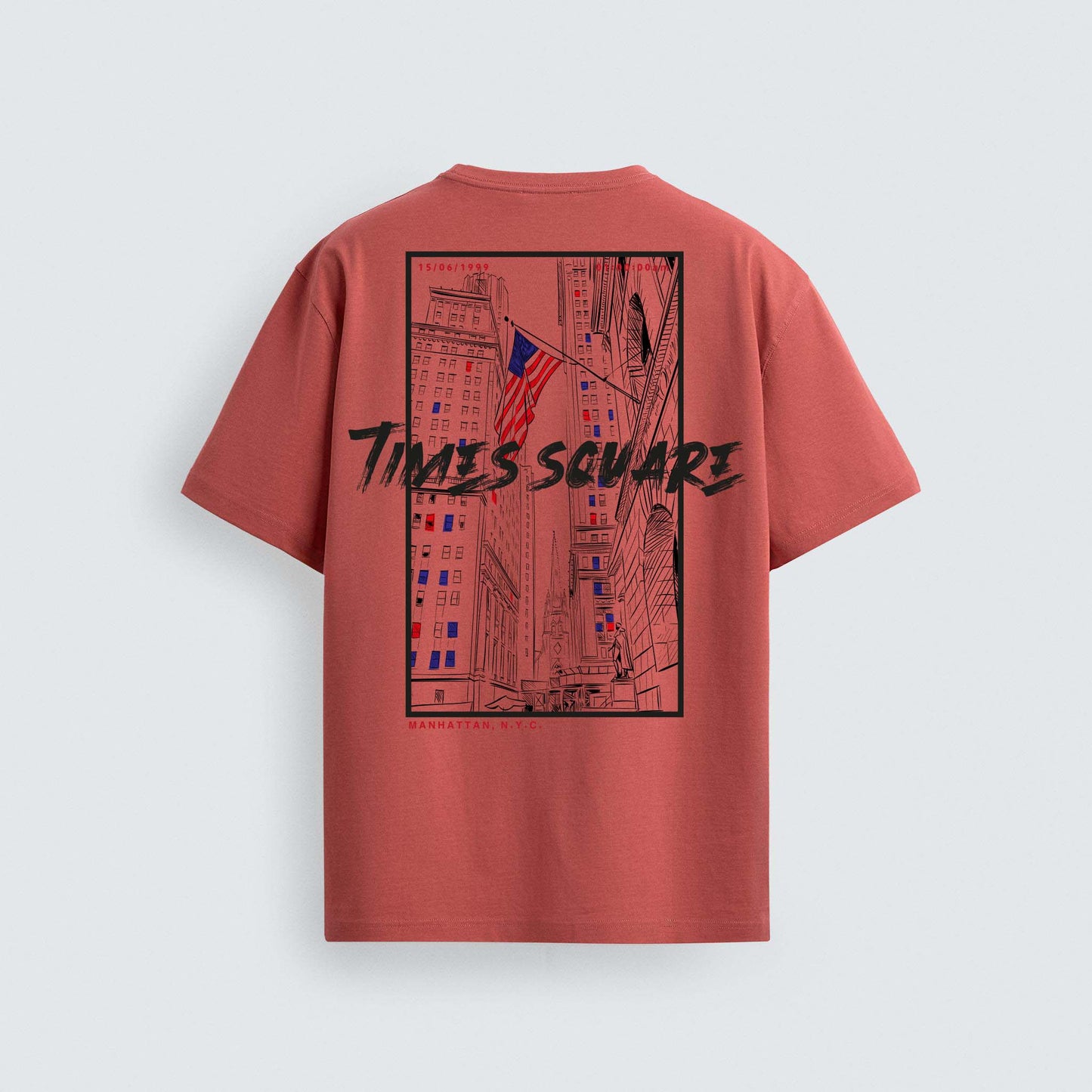 Manhattan NYC Line Art T-Shirt Print Design for Men's T-shirt
