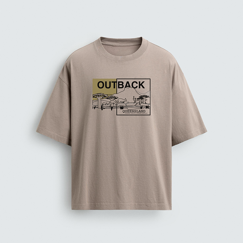 Outback Queensland Men T-Shirt Print Graphic Design
