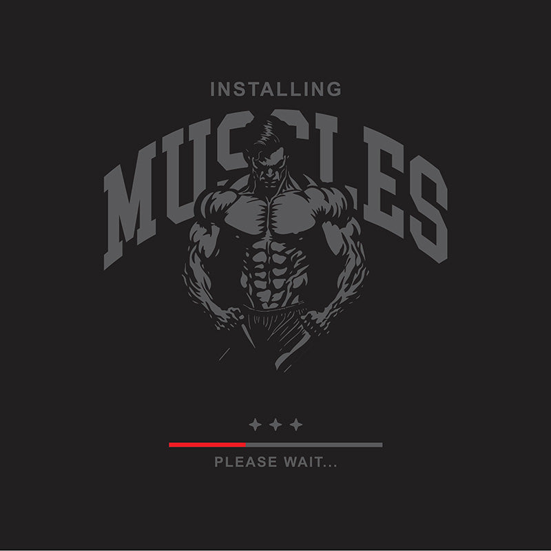 Installing Muscles Gym T-Shirt Print Design