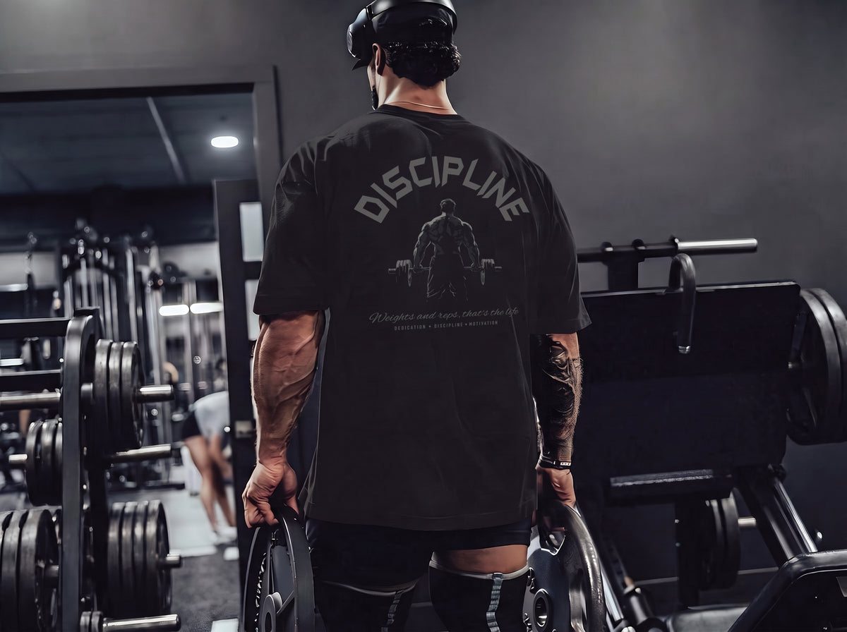 Discipline Gym Graphic T-Shirt Design – Bodybuilding Motivational Print