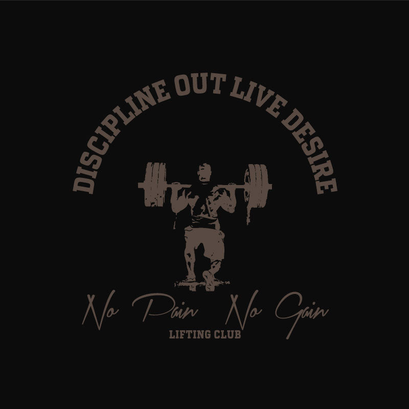 No Pain No Gain Lifting Club T-Shirt Design – Gym Motivational Graphic