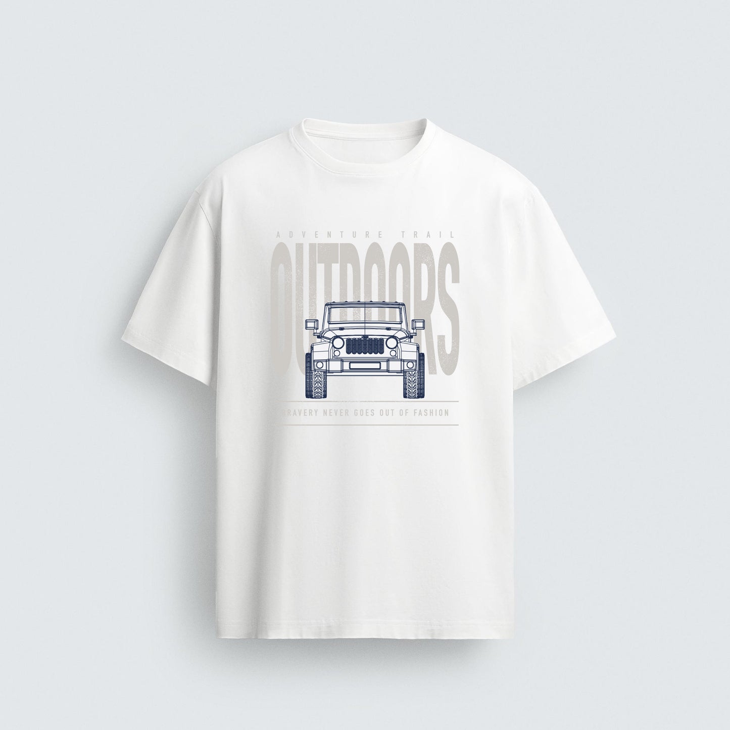 Retro Adventure Graphic – Vintage SUV Digital Illustration for Men's Apparel