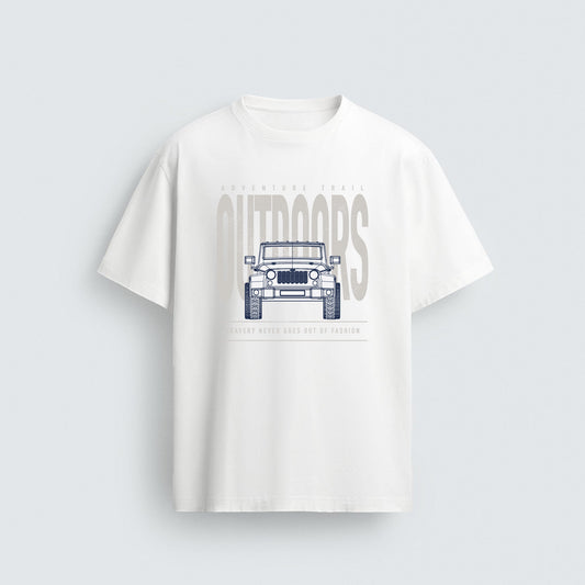 Retro Adventure Graphic – Vintage SUV Digital Illustration for Men's Apparel