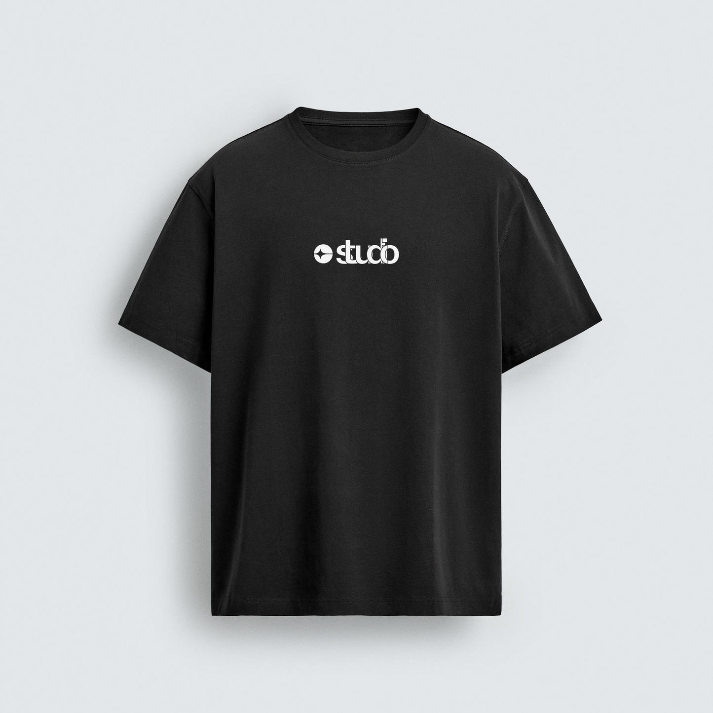 Studio Logo Typography T-Shirt Print – Minimal Streetwear Vector Graphic