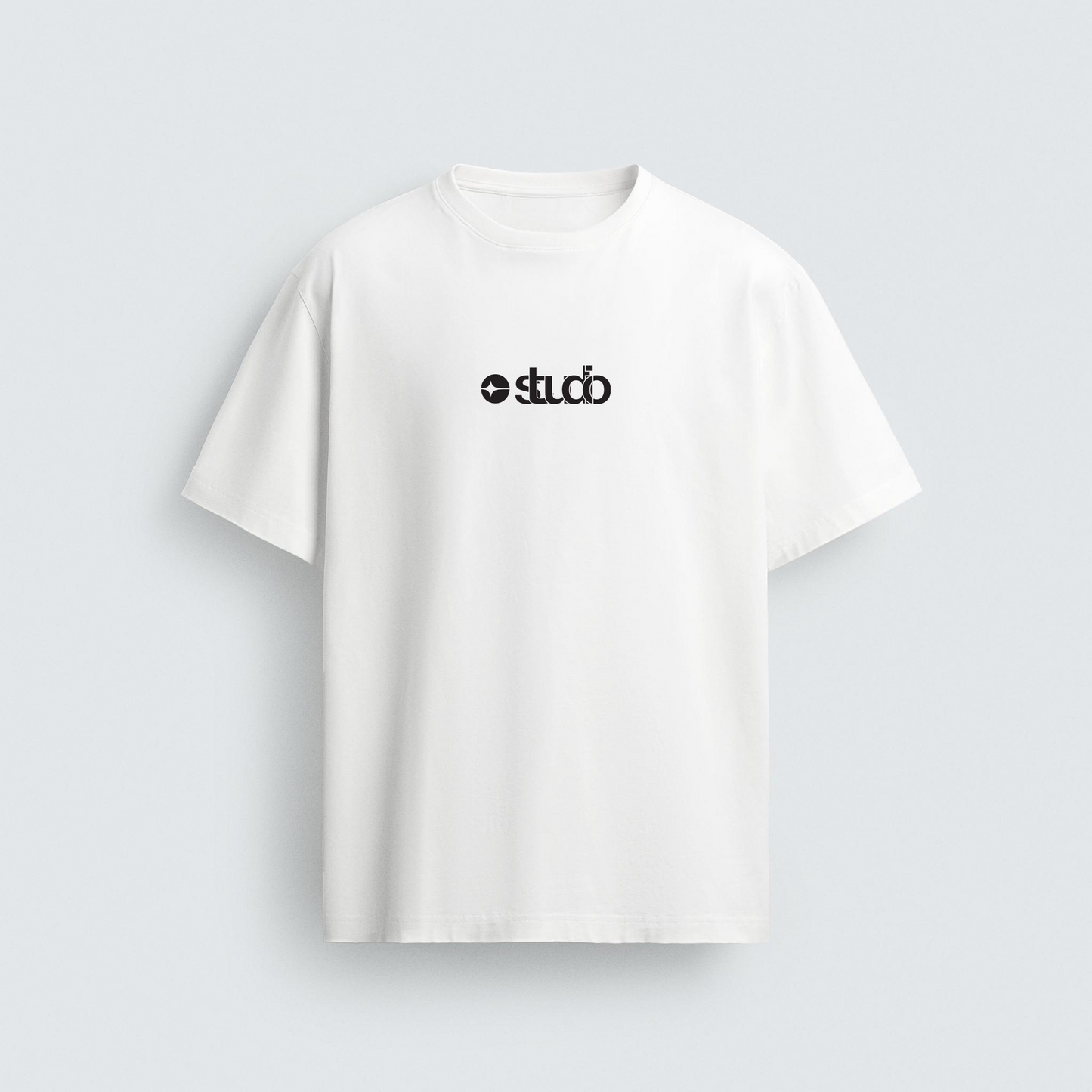 Studio Logo Typography T-Shirt Print – Minimal Streetwear Vector Graphic