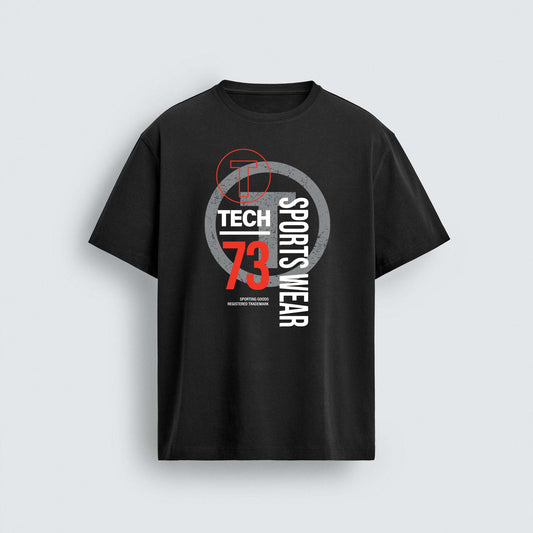 Tech Sports – Abstract Typography Design Vector for Men's T-shirt