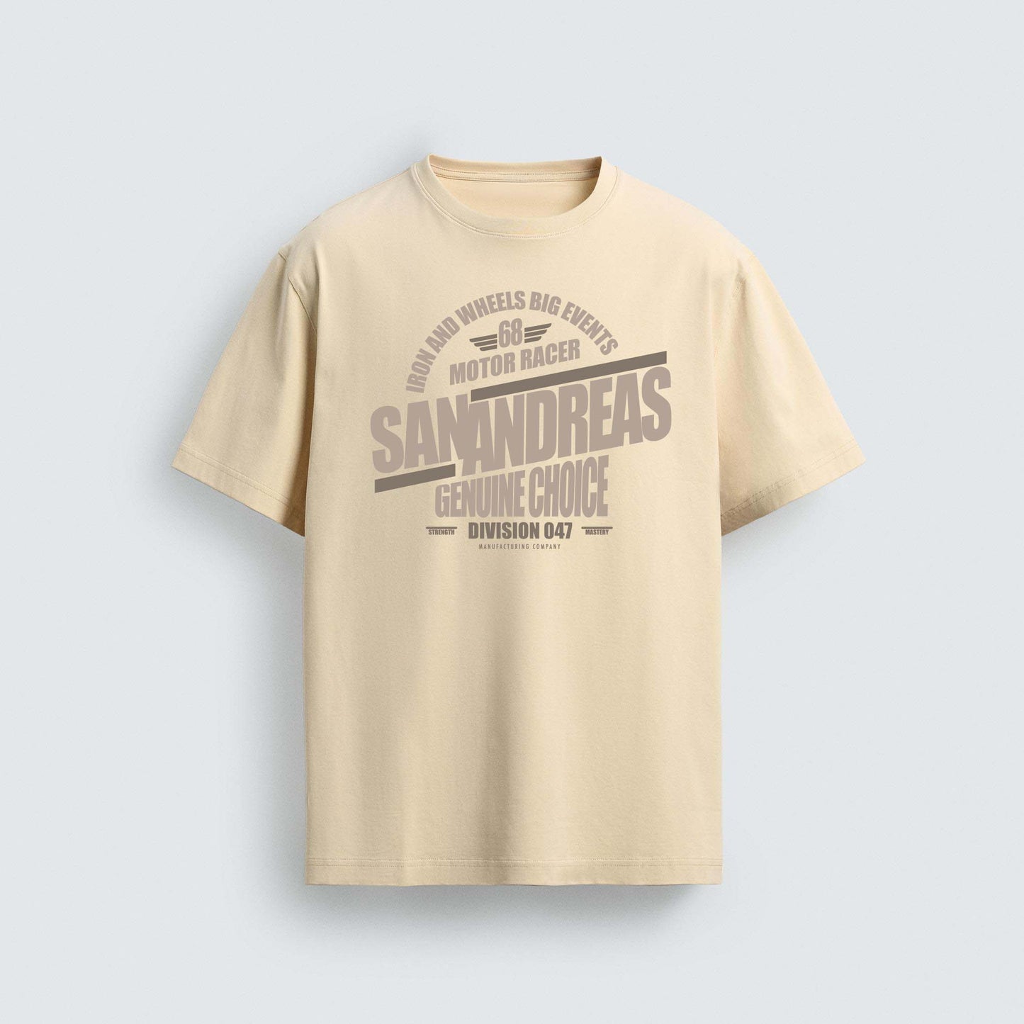 Racing Motor Typography Graphic Design for Men's T-shirt