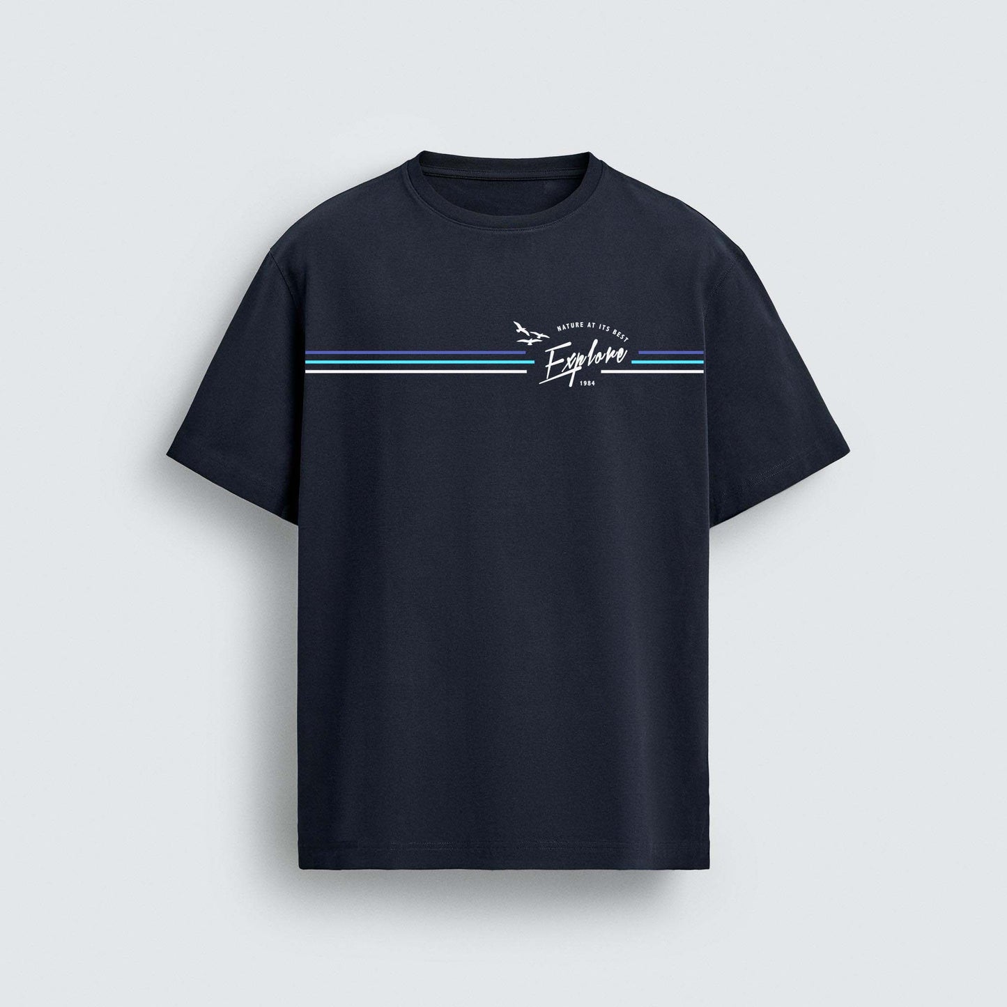 Linear Chest Print Streetwear Vector for Men's Graphic T-shirt