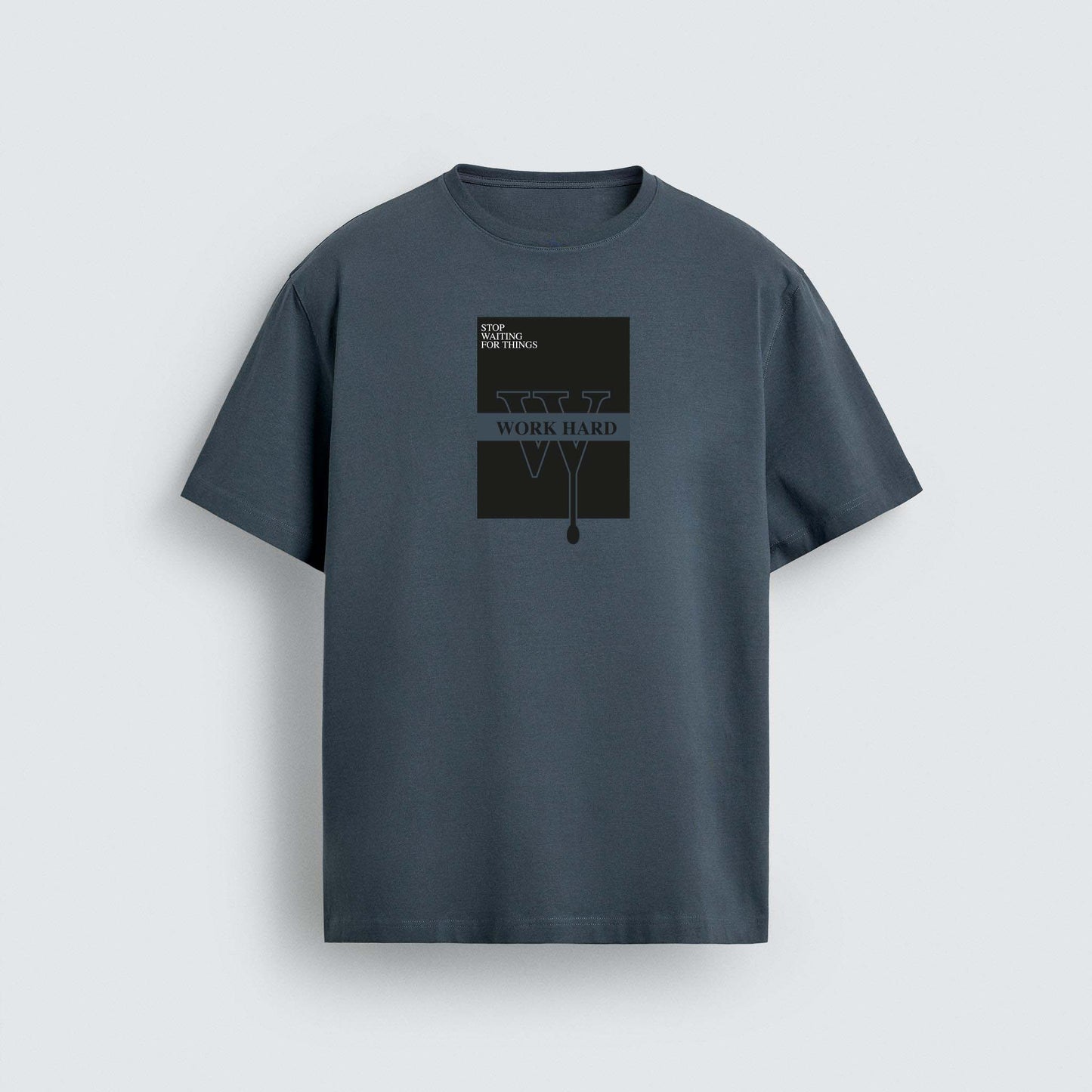 Work Hard Box Logo Graphic - Vector for Men's Graphic T-shirt