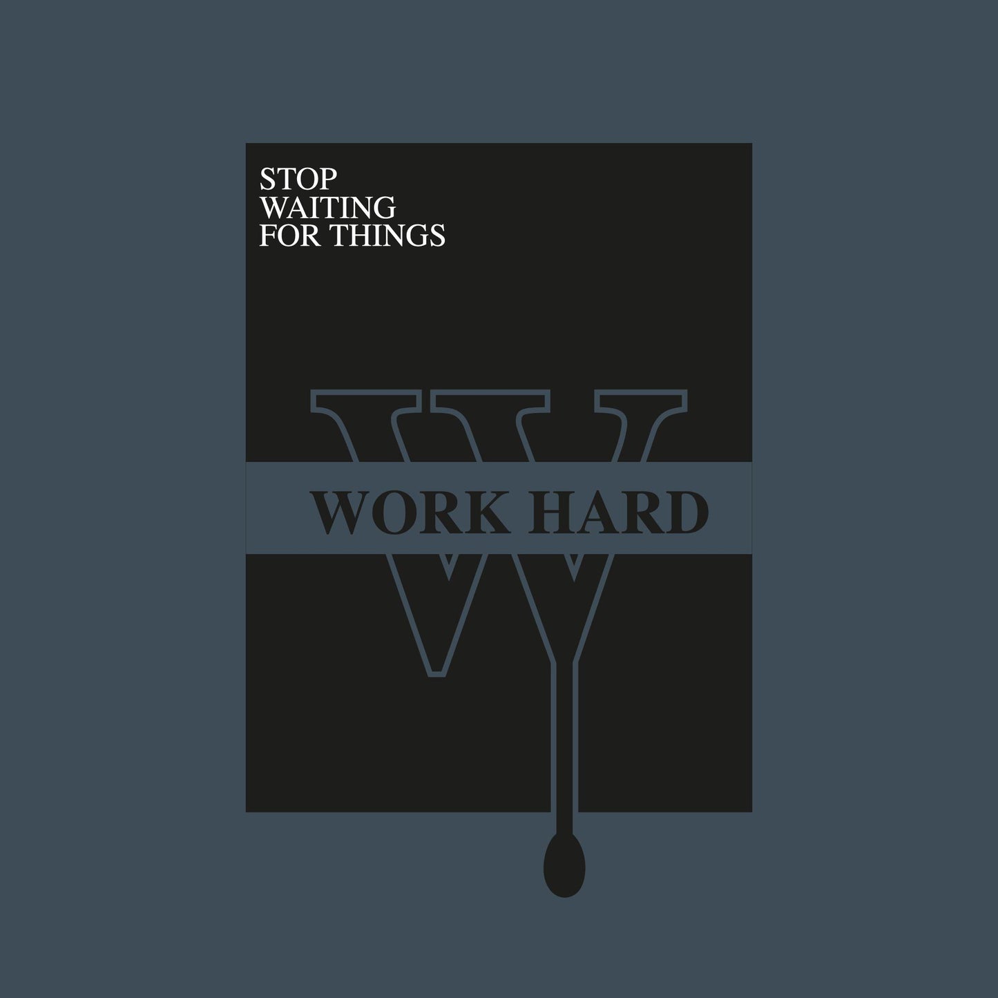 Work Hard Box Logo Graphic - Vector for Men's Graphic T-shirt