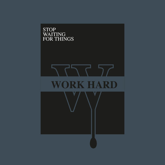 Work Hard Box Logo Graphic - Vector for Men's Graphic T-shirt