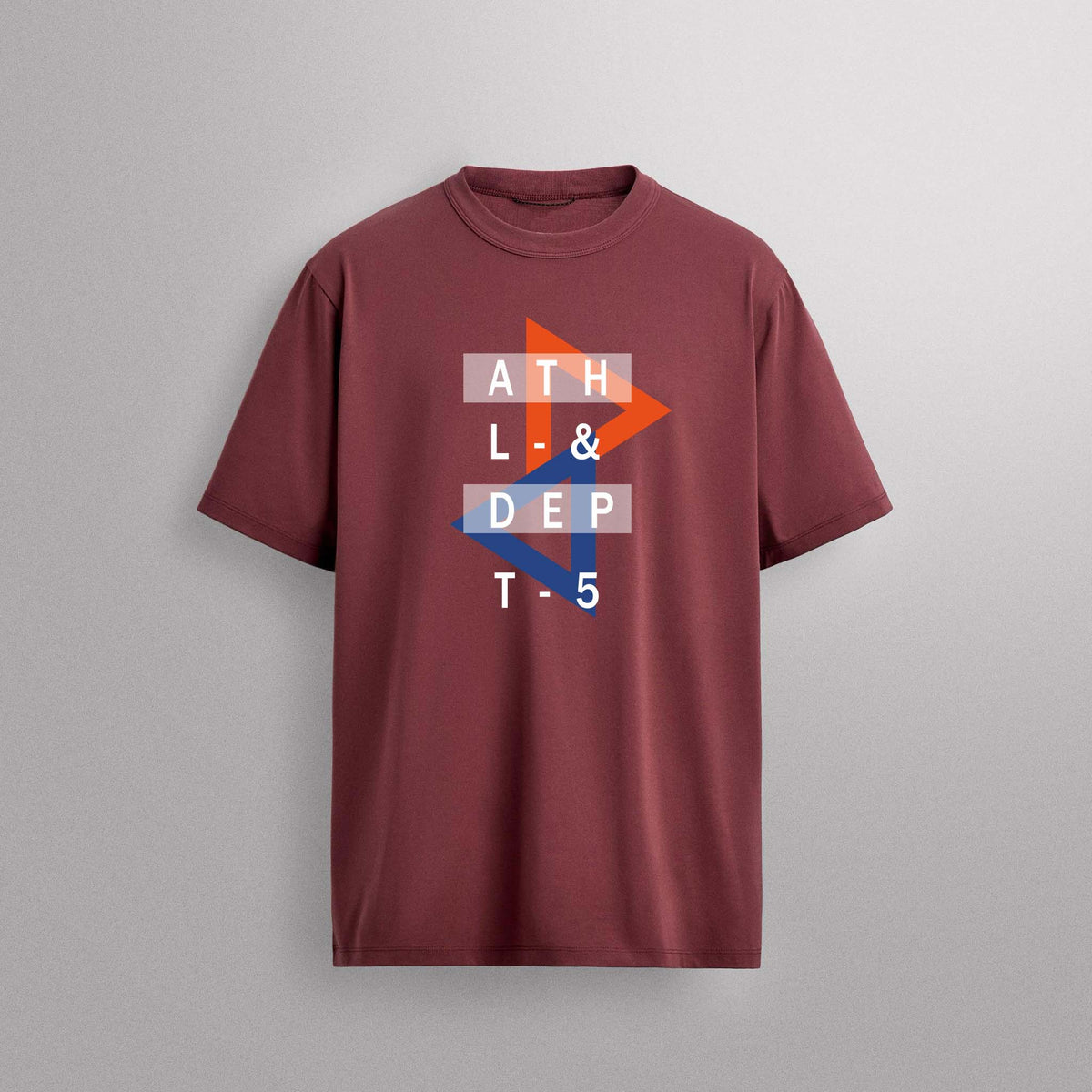 ATHL Department Typography T-Shirt Print – Abstract Geometric Streetwear Vector