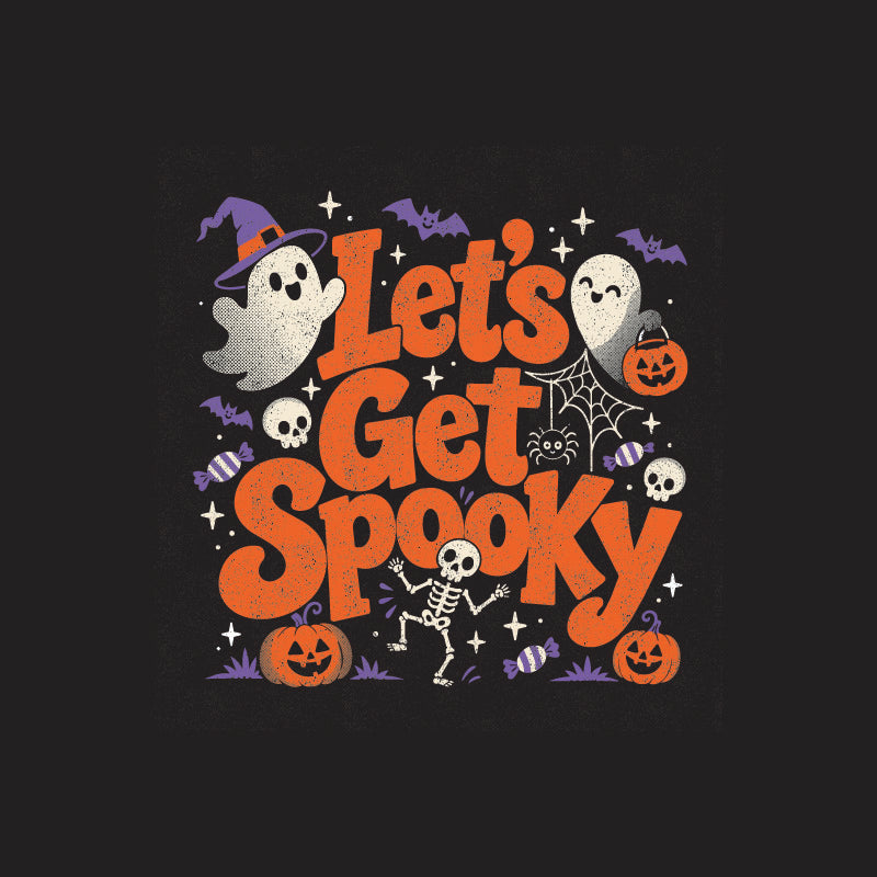 Let's get spooky Halloween  T-Shirt Print Graphic Design
