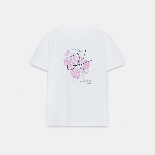 Vintage Botanical Sketch Floral T-Shirt Print