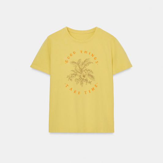 Good things Takes time Tropical Illustration Women T-Shirt Print