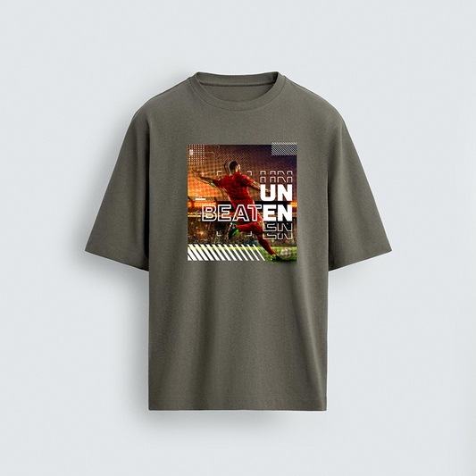 Unbeaten Soccer Player Digital Print Men T-Shirt Print