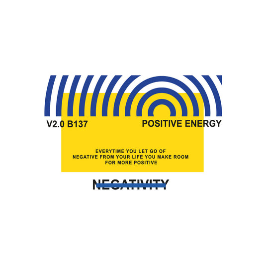 Positive Energy Abstract Graphic T-Shirt Design | Typography Digital Print