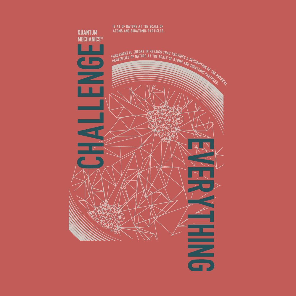 Challenge Everything Geometric Typography Print Men T-Shirt Print Graphic Design