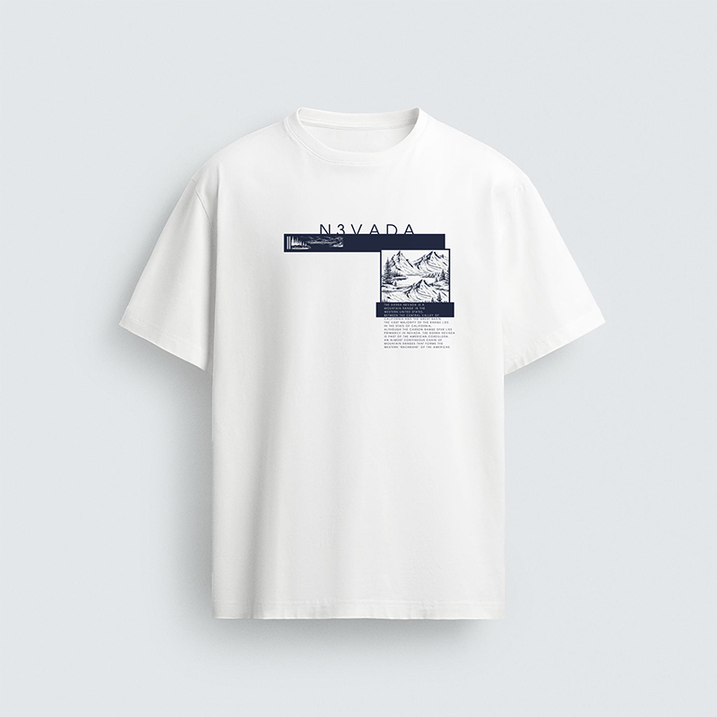 Nevada Mountain One color Tshirt Print Graphic Design