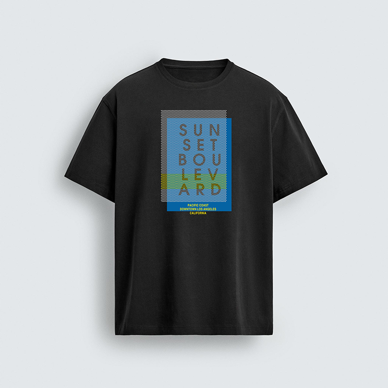 Sunset Boulevard Dots Graphic Tee for Men
