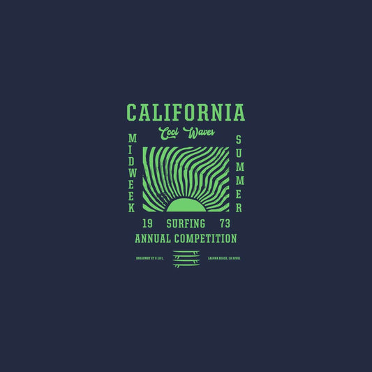 California Cool Waves Summer Graphic T-shirt