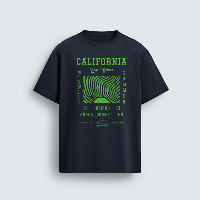 California Cool Waves Summer Graphic T-shirt