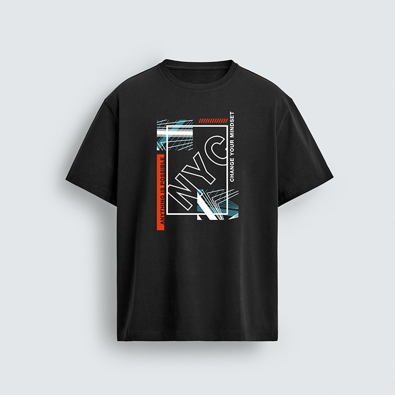 NYC Anything is possible Geometric T shirt