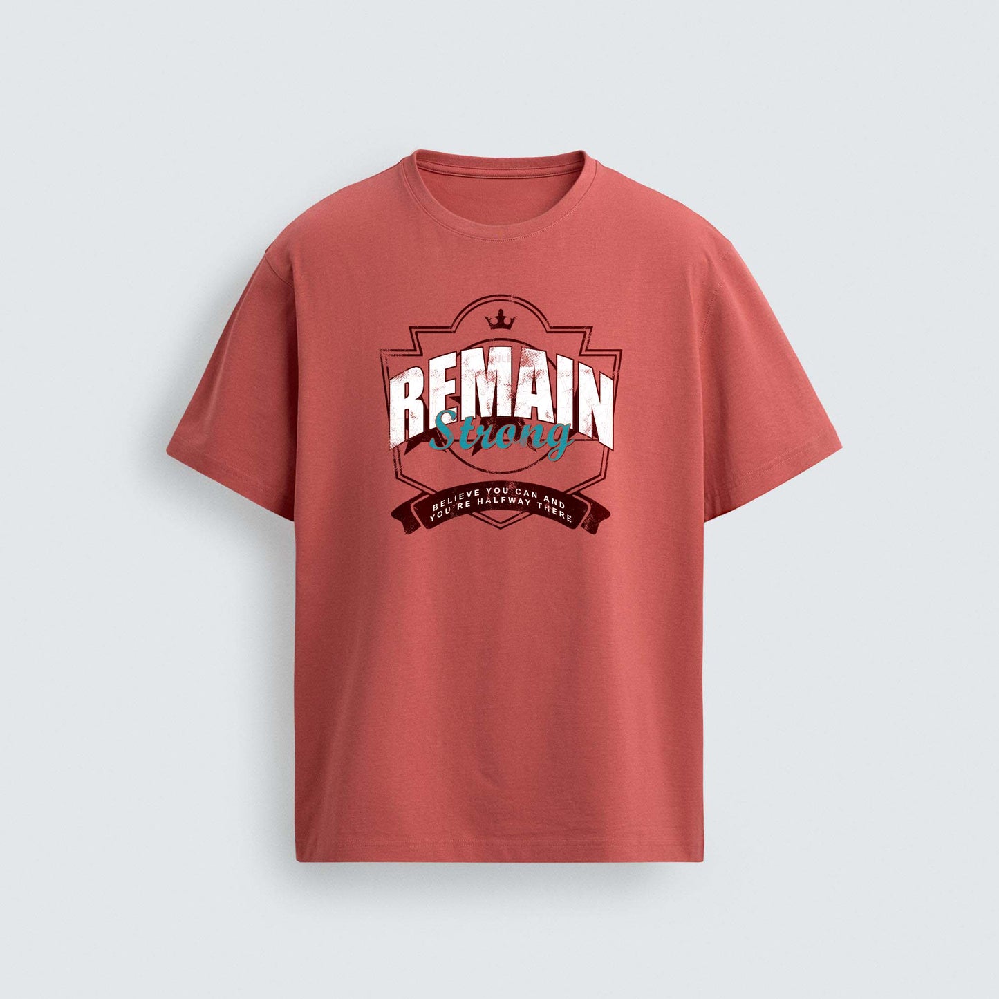 Remain Strong Inspirational Graphic Tee Design for Men